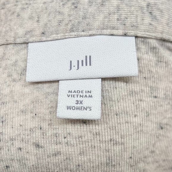 J. Jill Button Front Top Twist Long Sleeve Collared Supima Cotton Womens 3X Gray - Picture 10 of 12